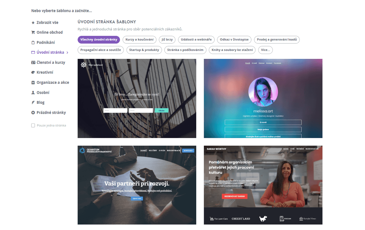 Vytvořte si digitální marketingový trychtýř na Strikingly - vstupní stránka