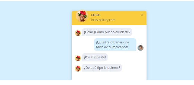 Función de chat en vivo sorprendente