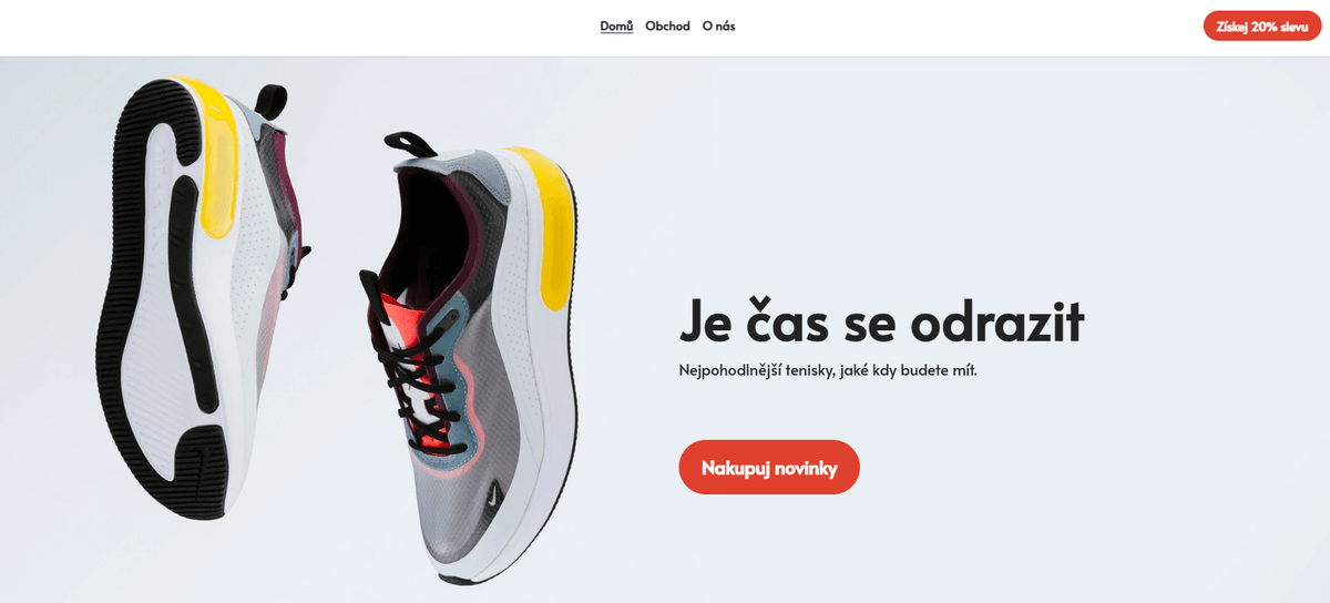 Šablona pro čas odskoku od Strikingly