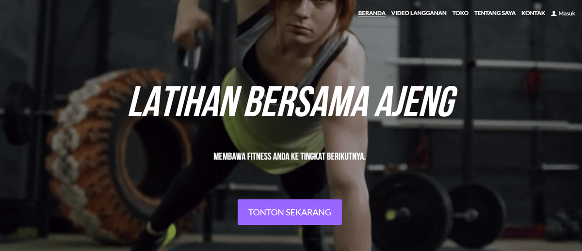 Templat Latihan Bersama Cathy dari Strikingly