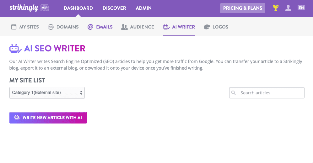 Sorprendentemente escritora de inteligencia artificial