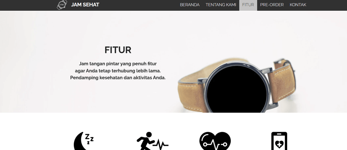 Templat Pengawasan Kesehatan dari Strikerly
