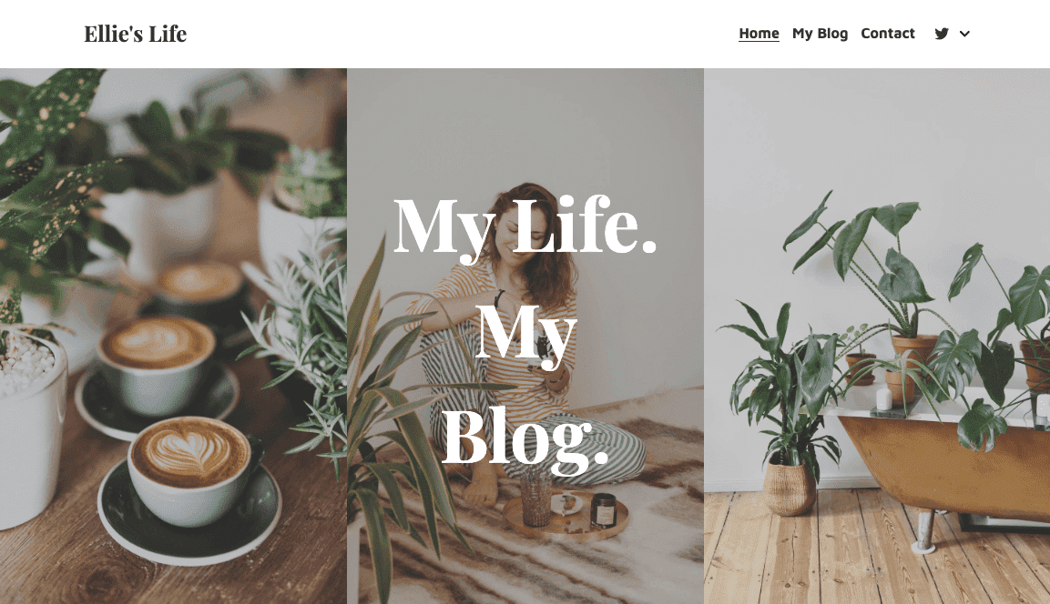 Template Blog Mode dari Strikingly