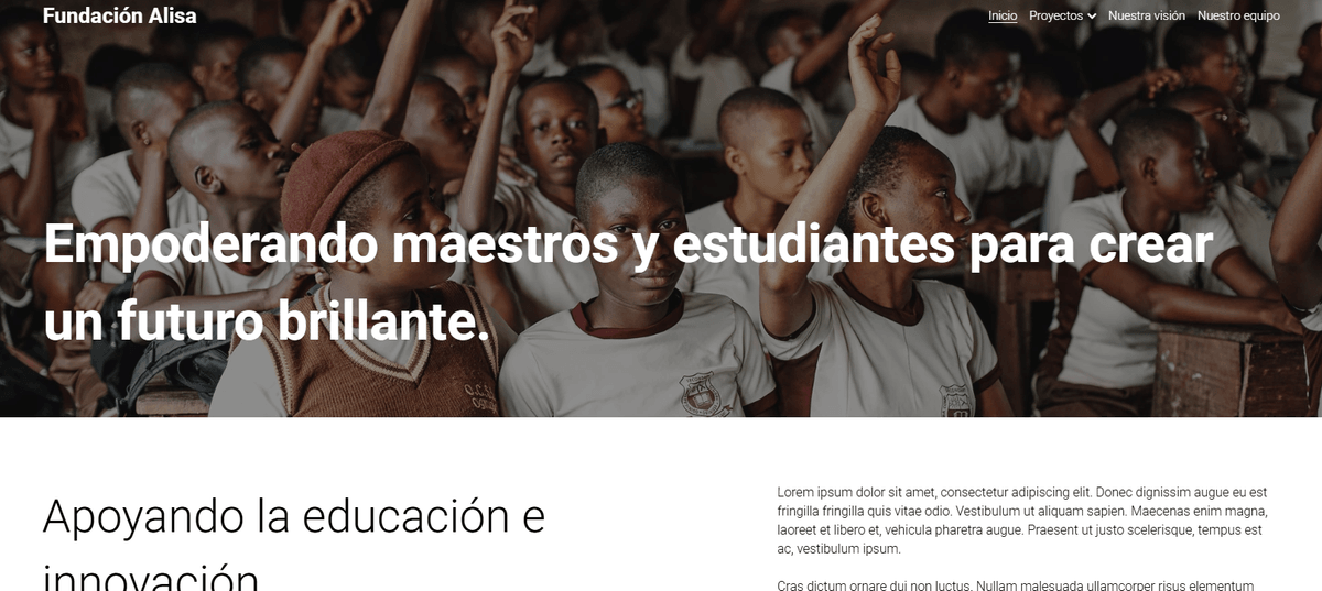 Plantilla de la Fundación Alisa