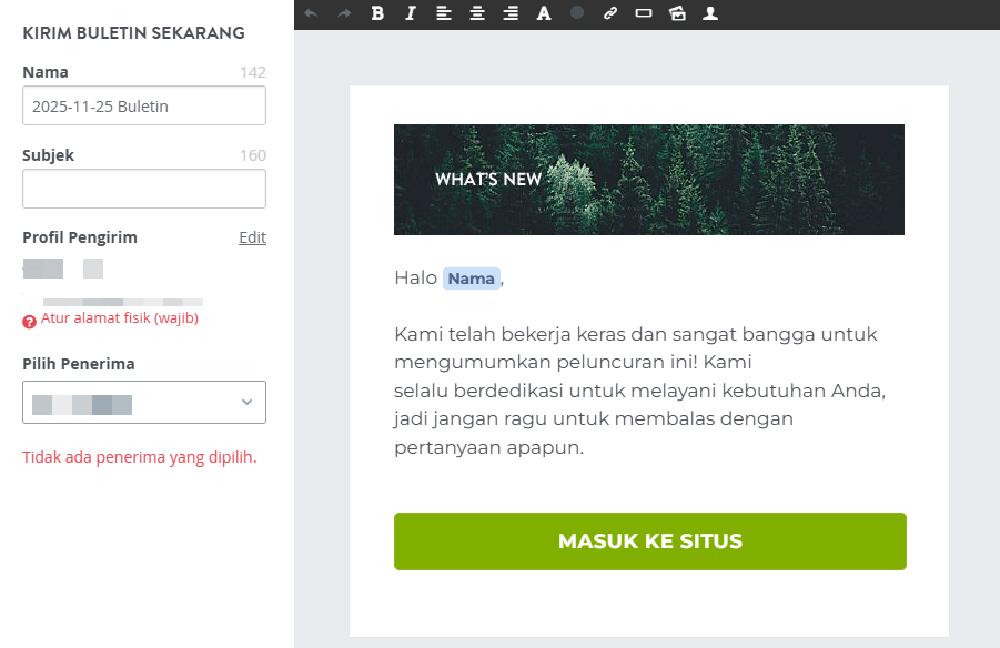 Templat Buletin yang Menarik