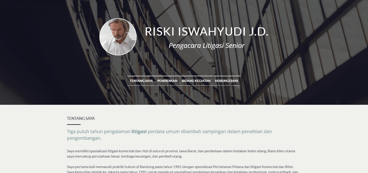 Bio Situs Web dari Template Kopi