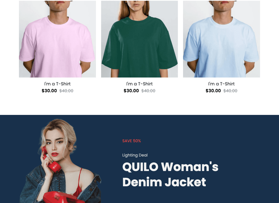Modèle de boutique Quilo