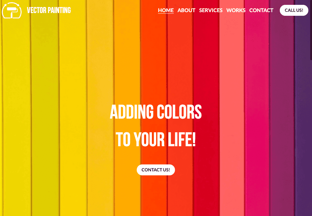 Template Lukisan Vektor dengan Tombol Ajakan Bertindak