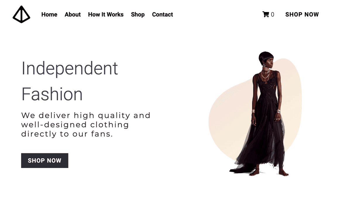 Plantilla Glow de Strikingly