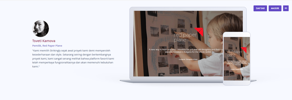 Optimasi website Strikingly