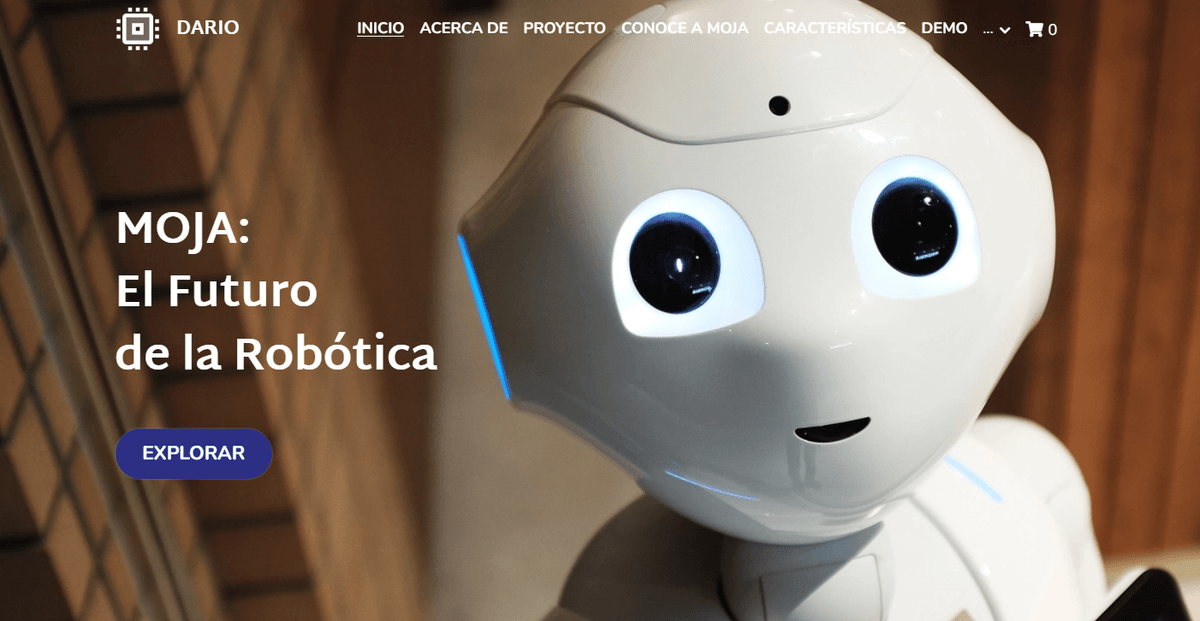 Plantilla de Daryl de Strikingly