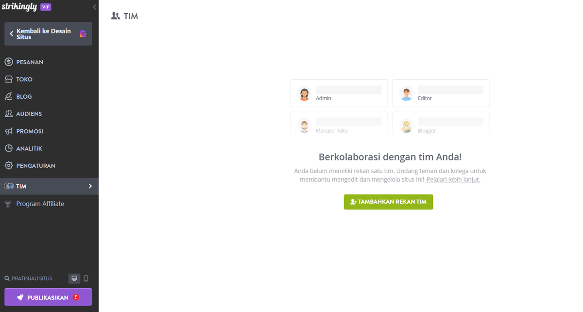 Fitur Tim Strikingly