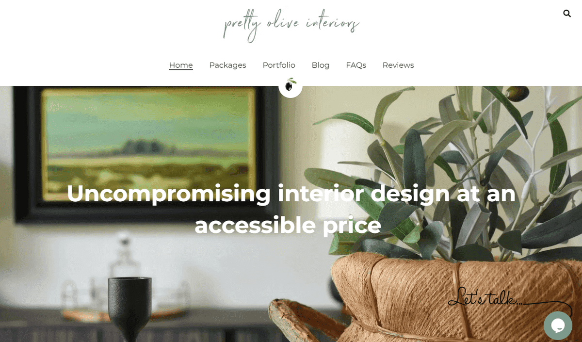 Dominio del sitio web Pretty Olive