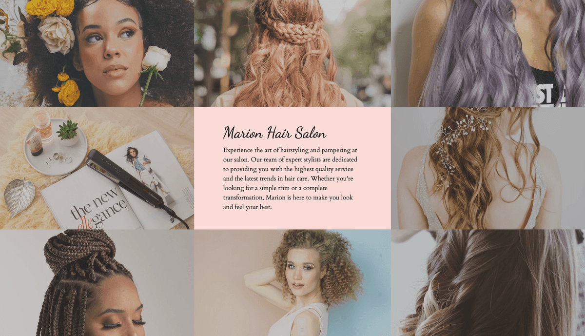 Template Salon Rambut dari Strikenly