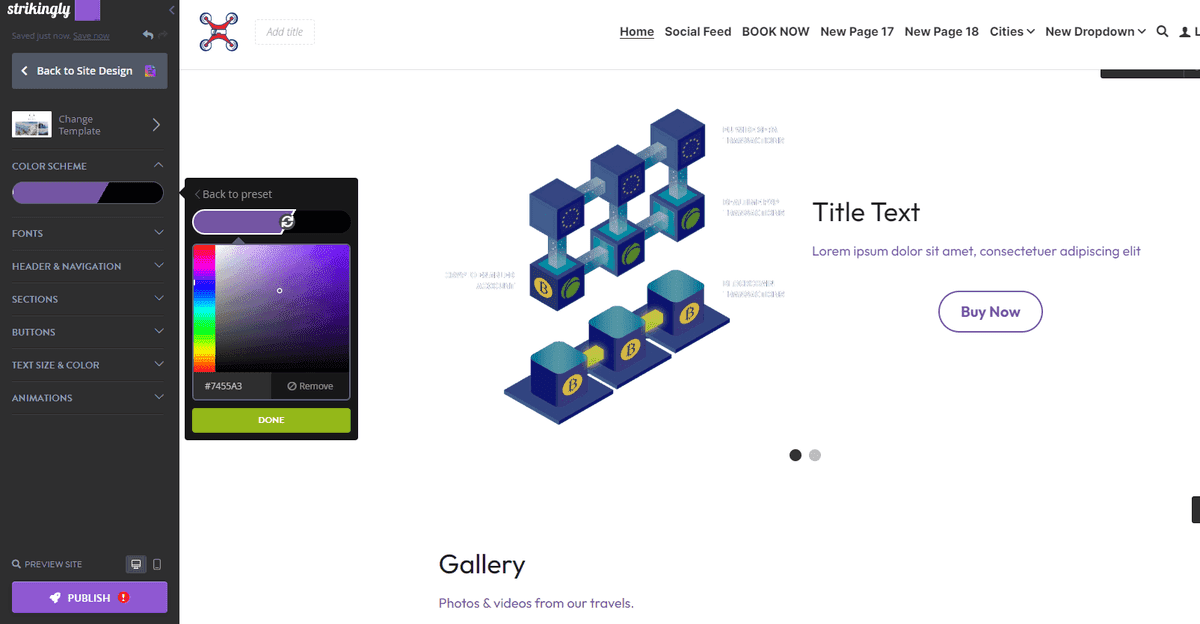 Editor de sitios web sorprendentemente