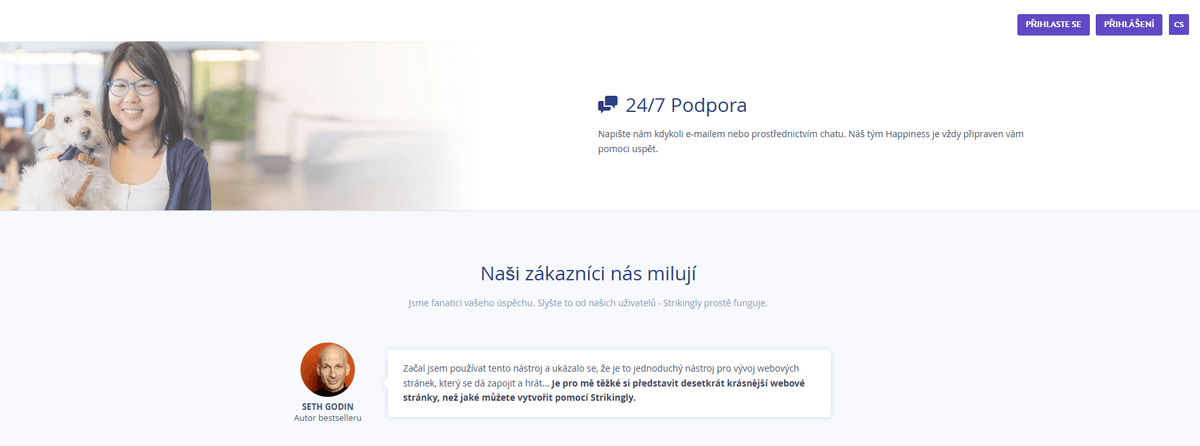 Překvapivě zákaznická podpora