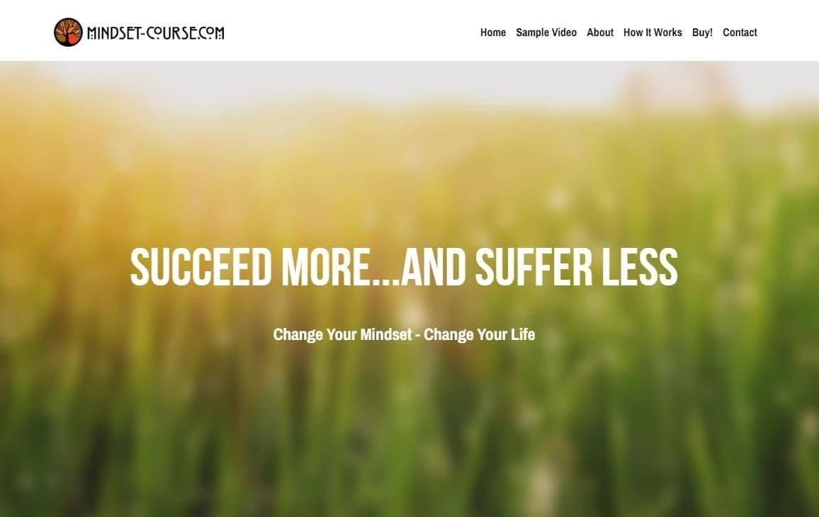 Sitio web del curso en línea Mindset