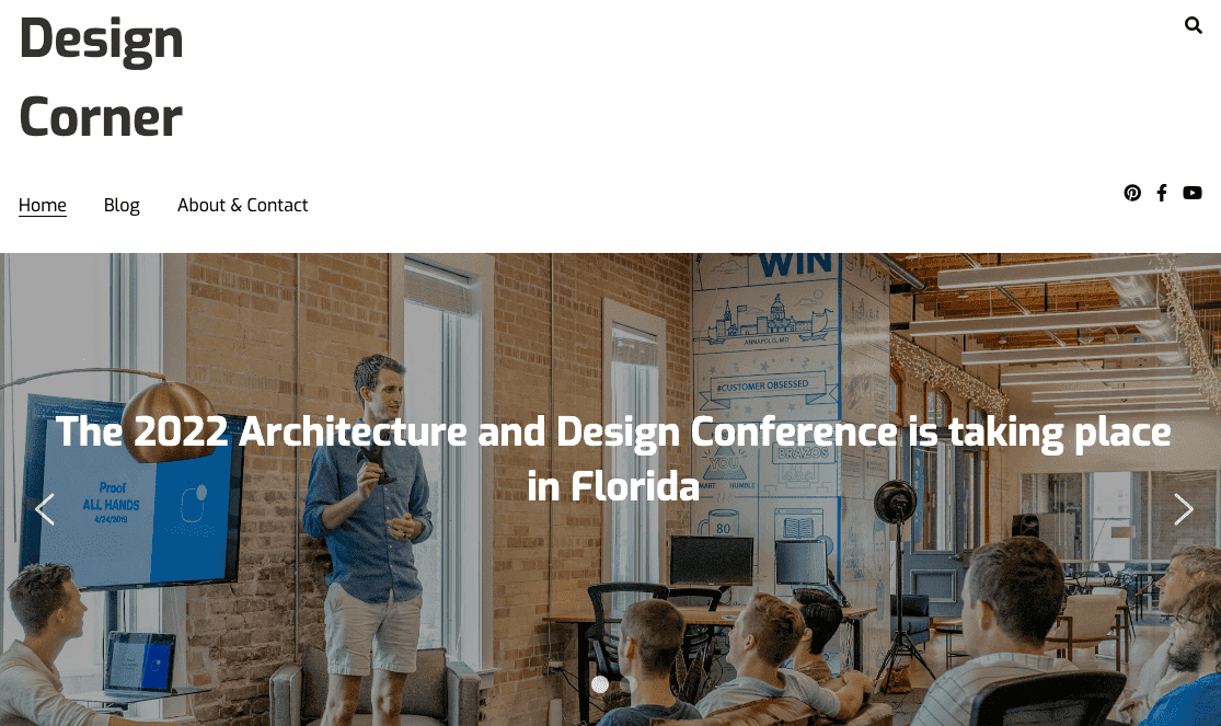 Plantilla de diseño de corneta de Strikingly