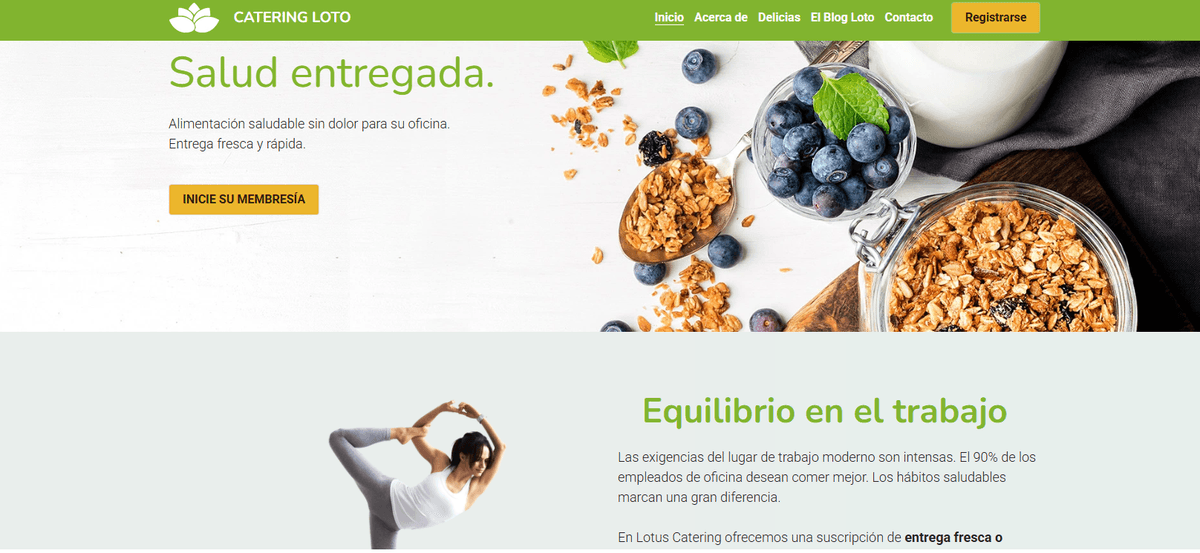 Plantilla de loto de Strikingly