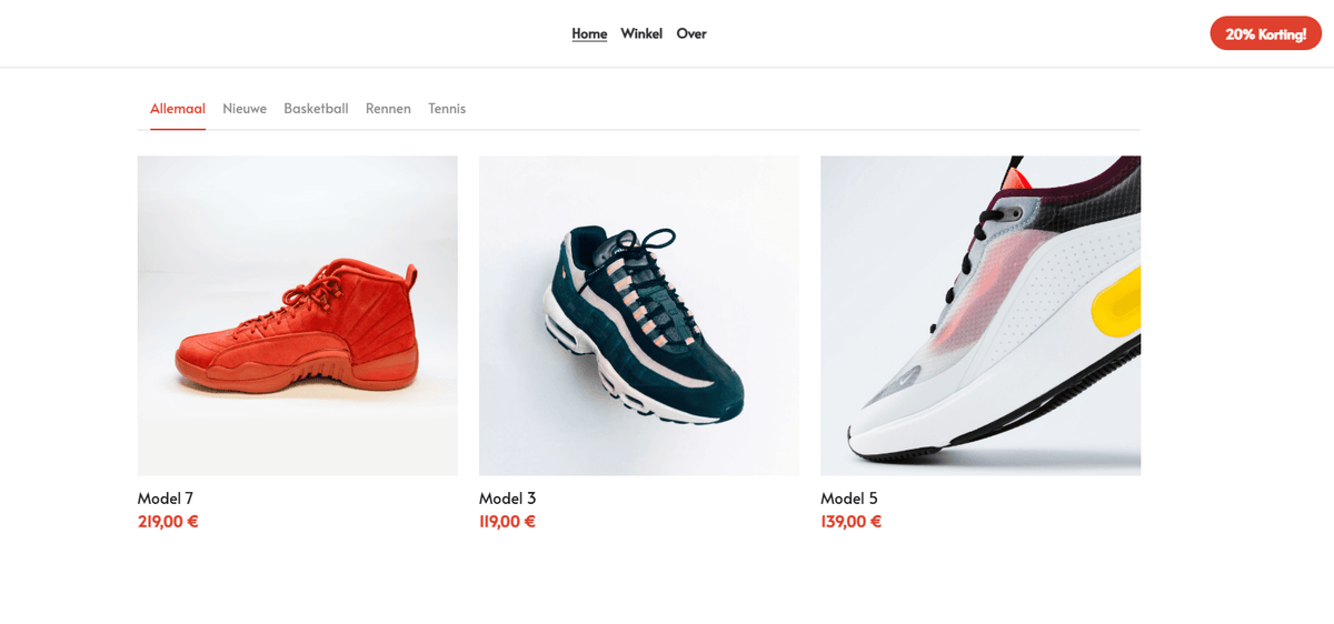Bounce Time online winkelsjabloon van Strikingly