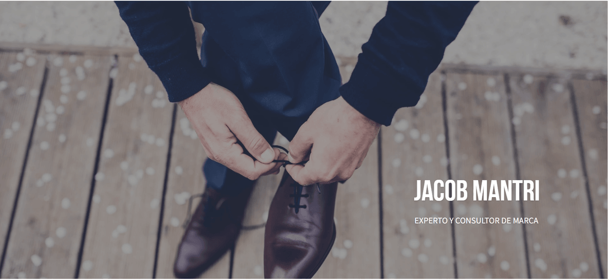 Plantilla de perspectiva de Strikingly