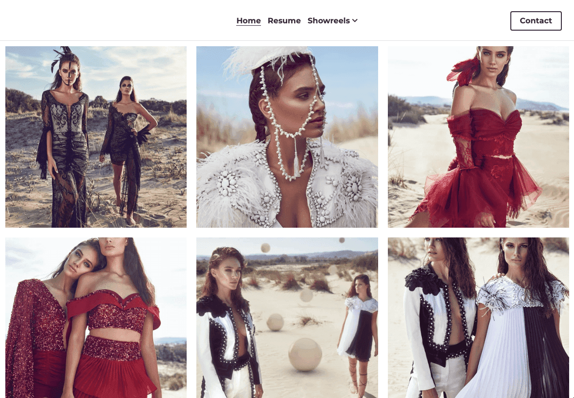 Plantilla de Karin Blanco de Strikingly