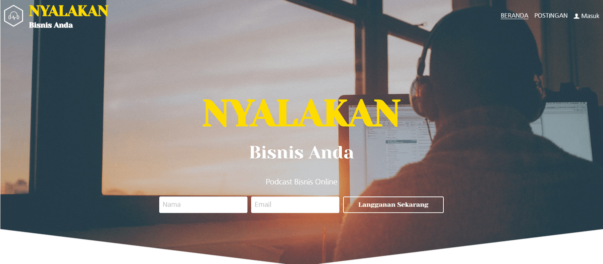 Nyalakan Template Bisnis Anda dari Strikingly