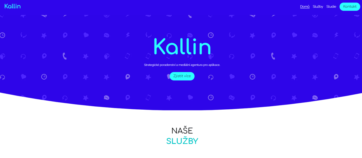 Šablona Kallin od Strikingly
