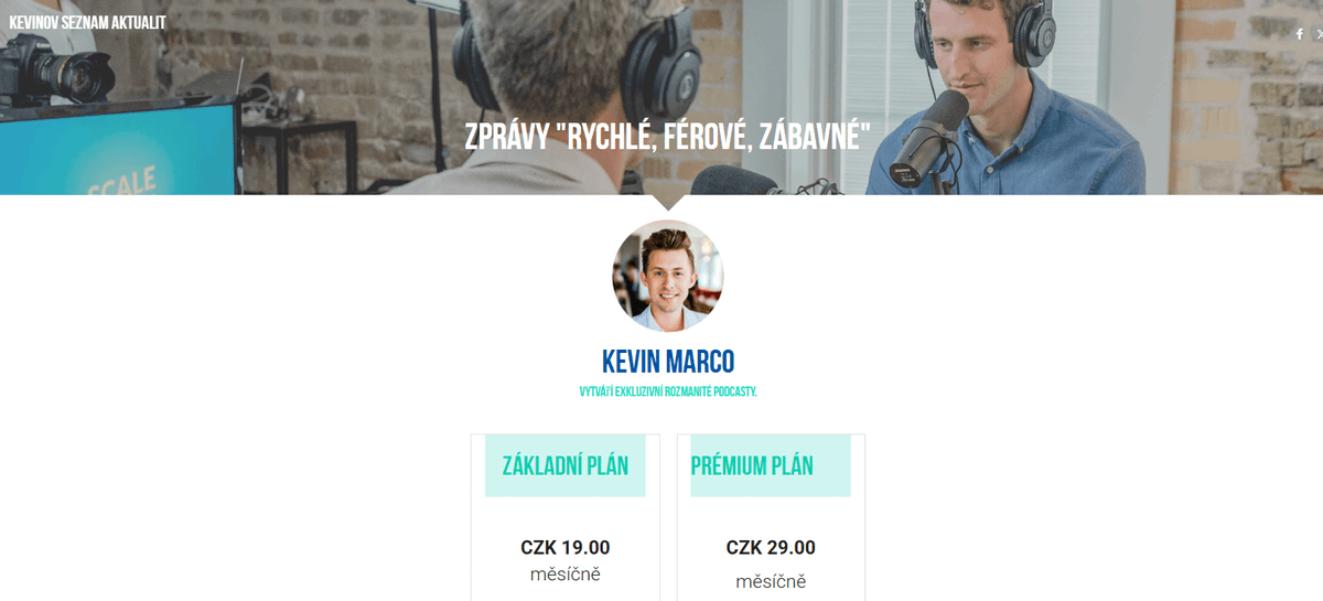 Podcast Template from Strikingly