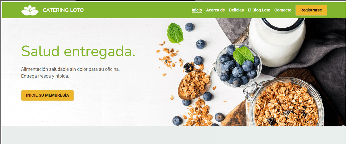 Plantilla Lotus de Strikingly