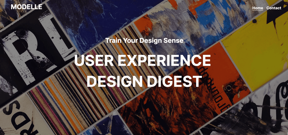 Template Blog Modelle dari Strikingly