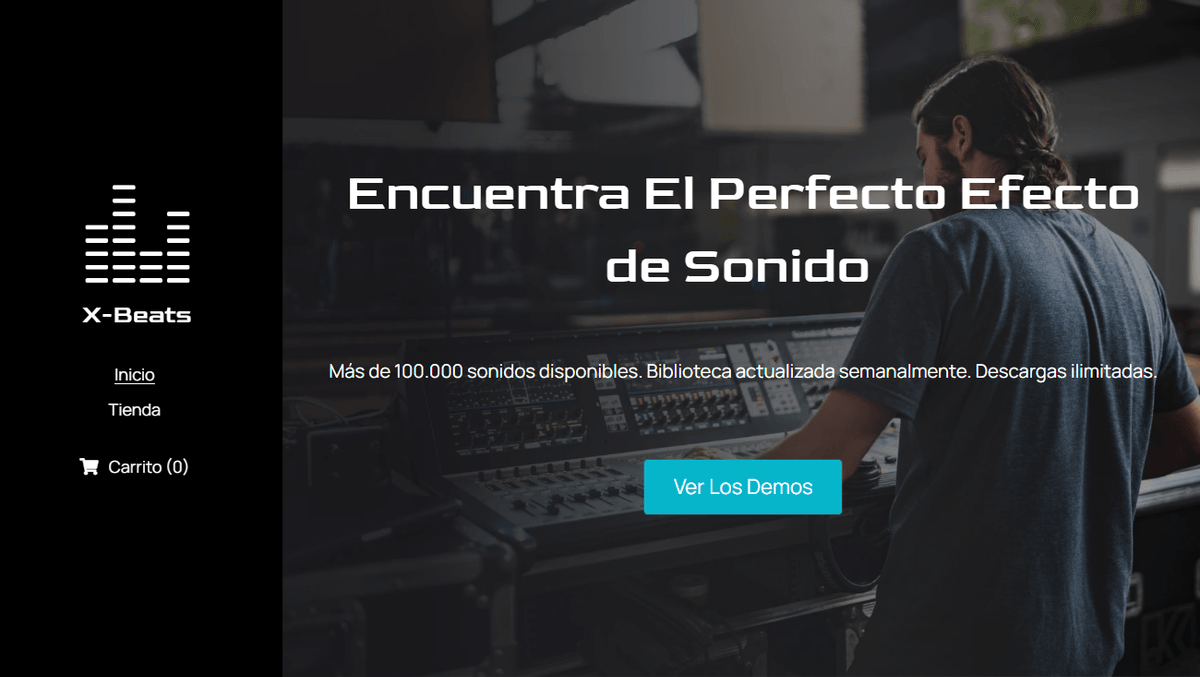 Plantilla X-Beats de Strikingly