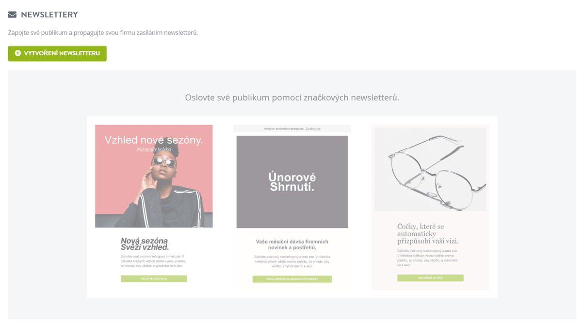 Pozoruhodně funkce newsletteru