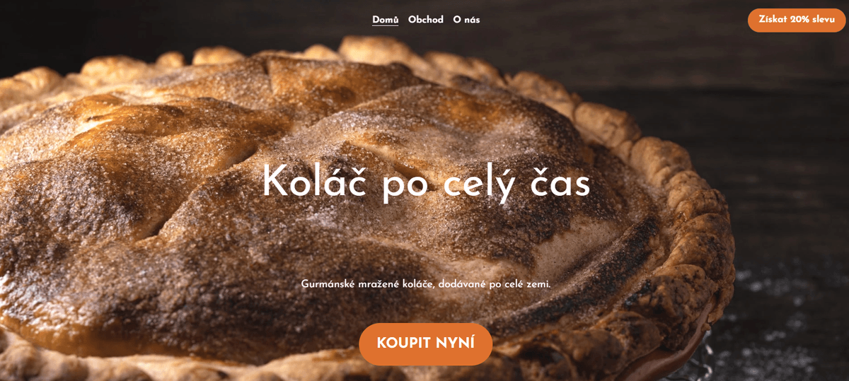 Šablona Pie All the Time od Strikingly
