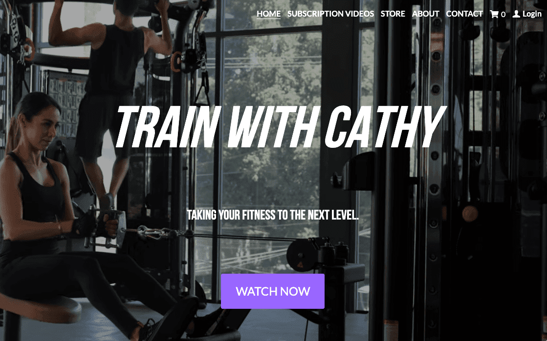 Berlatih dengan Cathy Template dari Strikingly