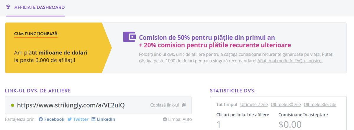 Program de afiliere izbitor