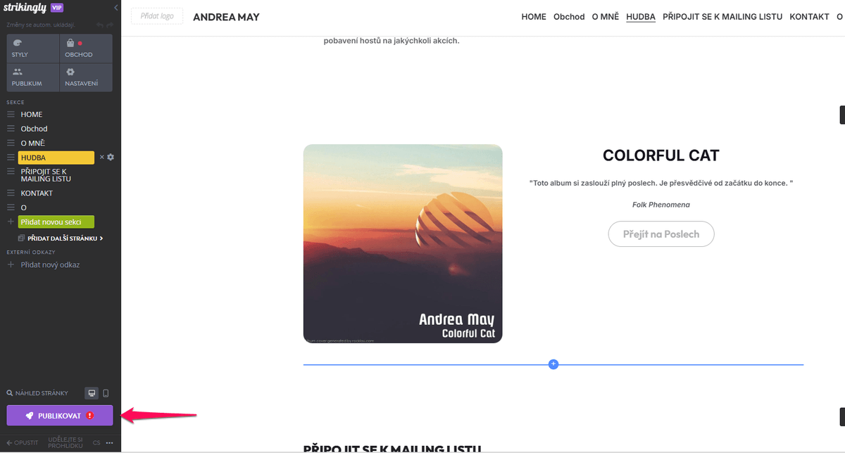 Strikingly pro bezproblémovou integraci Pinterestu pro podnikání - Uložte a publikujte