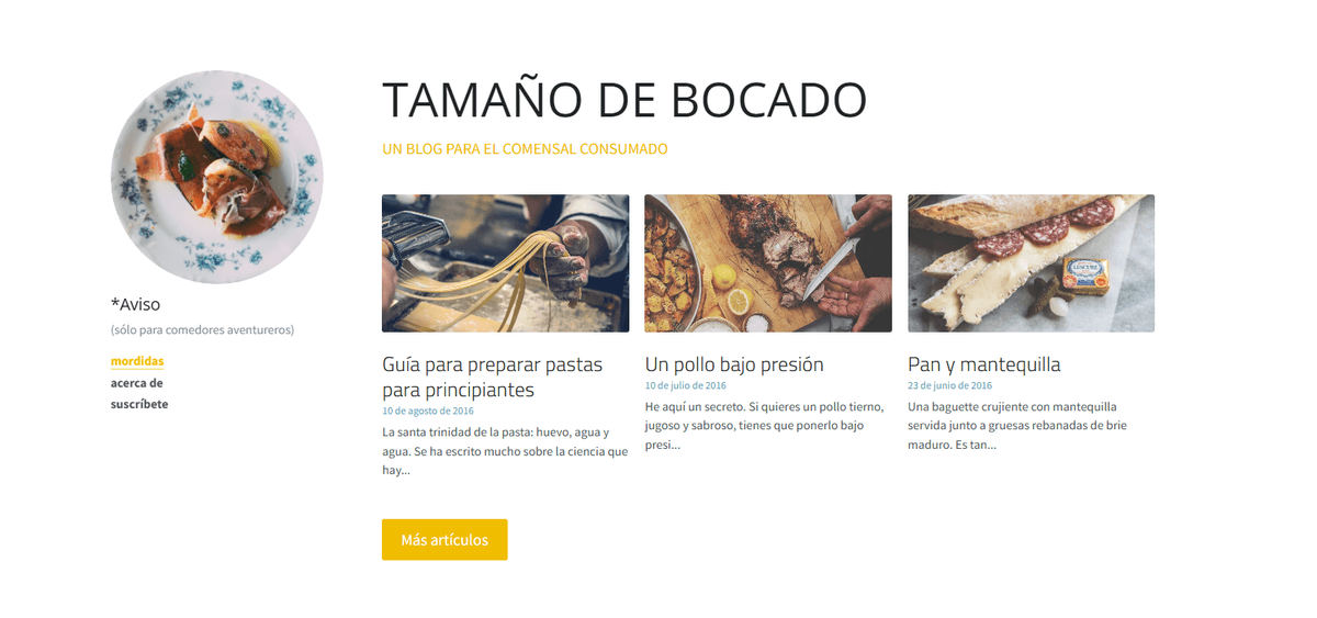 Plantilla limpia de Strikingly