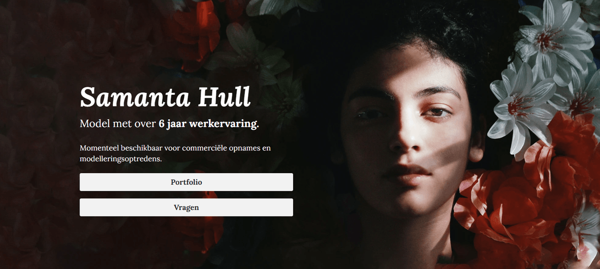 Samantha Hull-sjabloon van Strikingly