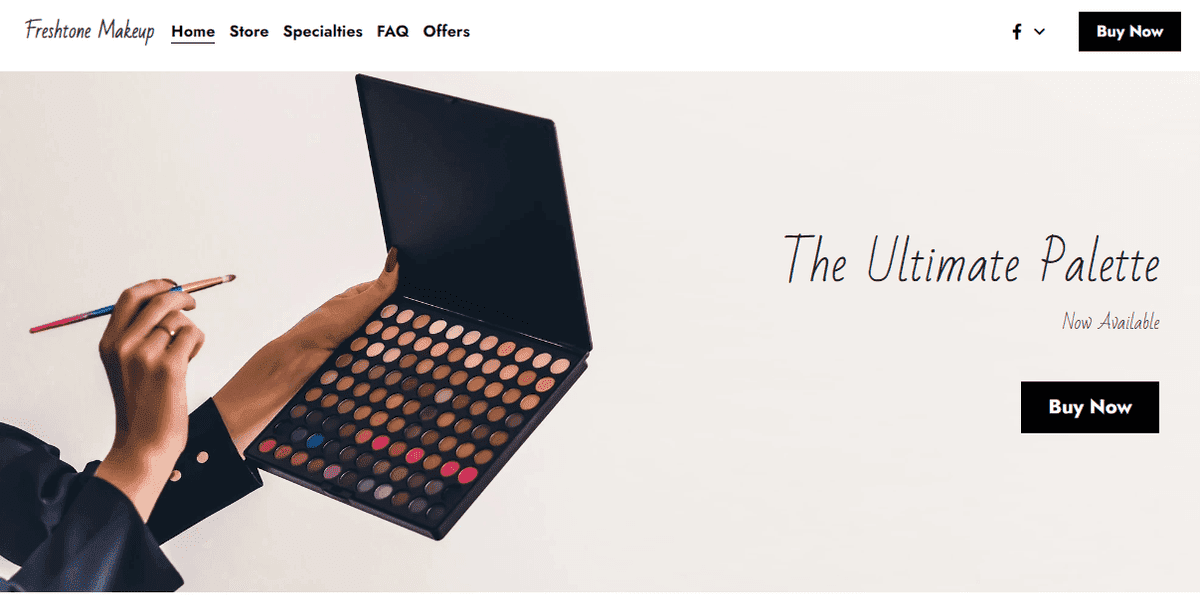 Plantilla de Maquillaje Freshtone de Strikingly