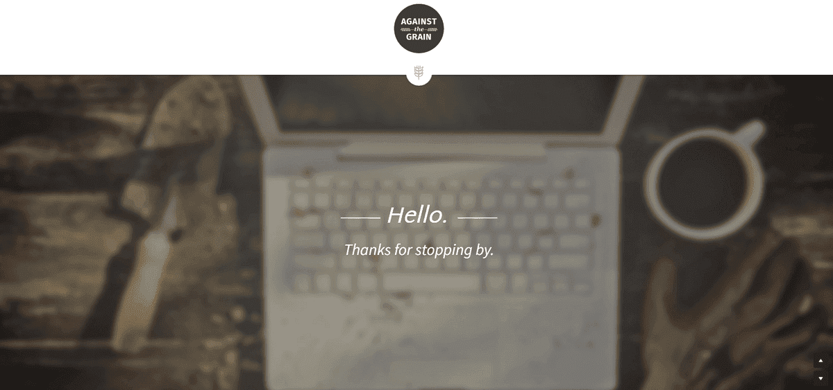 Blog indah gandum dengan Strikingly