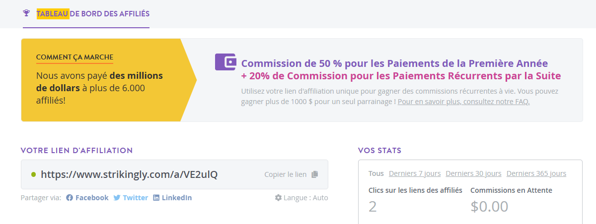 Programme d'Affiliation Strikingly Divulguer les relations d'affiliation est crucial lors de la création d'une page d'accueil d'affiliation. Non seulement cela favorise la transparence, mais cela établit également la crédibilité auprès de votre audience. Comprendre les meilleures façons de divulguer ces relations peut avoir un impact significatif sur la perception de votre contenu par les utilisateurs et influencer leurs décisions d'achat. Transparence avec Votre Audience La transparence est essentielle lors de la conception d'une page d'accueil pour le trafic d'affiliation. Être franc au sujet de vos relations d'affiliation rassure les visiteurs sur le fait que vous accordez de l'importance à l'honnêteté, ce qui peut conduire à une confiance et une fidélité accrues. Lorsque les utilisateurs savent que vous pouvez percevoir une commission de leurs achats, ils sont plus susceptibles d'apprécier vos recommandations et de s'engager avec votre contenu. Envisagez de placer des avertissements clairs en haut de votre page d'accueil ou près de tout lien d'affiliation pour atteindre cette transparence. De cette manière, les visiteurs comprennent immédiatement la nature du contenu qu'ils consomment. Rappelez-vous, maintenir la transparence renforce la confiance et encourage un comportement de consommation responsable. Exigences Légales en Matière de Divulgation Lors de la discussion sur les meilleures façons de divulguer les relations d'affiliation, il est essentiel de souligner les exigences légales qui régissent cette pratique. La Federal Trade Commission (FTC) exige que les affiliés divulguent tout intérêt financier ou connexion avec des produits ou services promus sur leurs sites. Le non-respect pourrait entraîner des pénalités ou une perte de crédibilité auprès de votre audience. Assurez-vous que les divulgations sont faciles à trouver et rédigées en langage clair afin que tous les visiteurs puissent les comprendre facilement—cela est particulièrement important lors de la création d'une page d'accueil d'affiliation destinée à des audiences diversifiées. Vous devriez également envisager d'inclure des divulgations dans les avis ou les comparaisons de produits afin que les utilisateurs soient constamment conscients de vos affiliations tout au long de leur expérience de navigation. Techniques de Construction de Confiance Incorporer des techniques efficaces de construction de confiance peut améliorer votre crédibilité tout en divulguant les relations d'affiliation sur vos pages d'accueil. Une approche consiste à partager des expériences personnelles avec les produits que vous promouvez ; cela ajoute de l'authenticité et montre que vous êtes réellement investi dans ce que vous recommandez. De plus, fournir des avis honnêtes - en soulignant à la fois les avantages et les inconvénients - peut renforcer davantage la confiance, car les utilisateurs voient que vous ne cherchez pas seulement à faire une vente. Une autre technique consiste à utiliser des témoignages ou des études de cas d'autres clients satisfaits qui ont utilisé les produits que vous promouvez via des liens d'affiliation. Ces preuves sociales peuvent être des motivateurs convaincants pour les acheteurs potentiels visitant votre site tout en naviguant sur la façon d'optimiser efficacement les pages d'affiliation pour les appareils mobiles. Enfin, assurez-vous que toute communication reste cohérente sur toutes les plateformes ; que ce soit des publications sur les réseaux sociaux ou des newsletters par e-mail, maintenir un message cohérent renforce l'intégrité de la marque et construit une confiance durable avec votre audience. 4. Importance d'Inclure des Tableaux Comparatifs