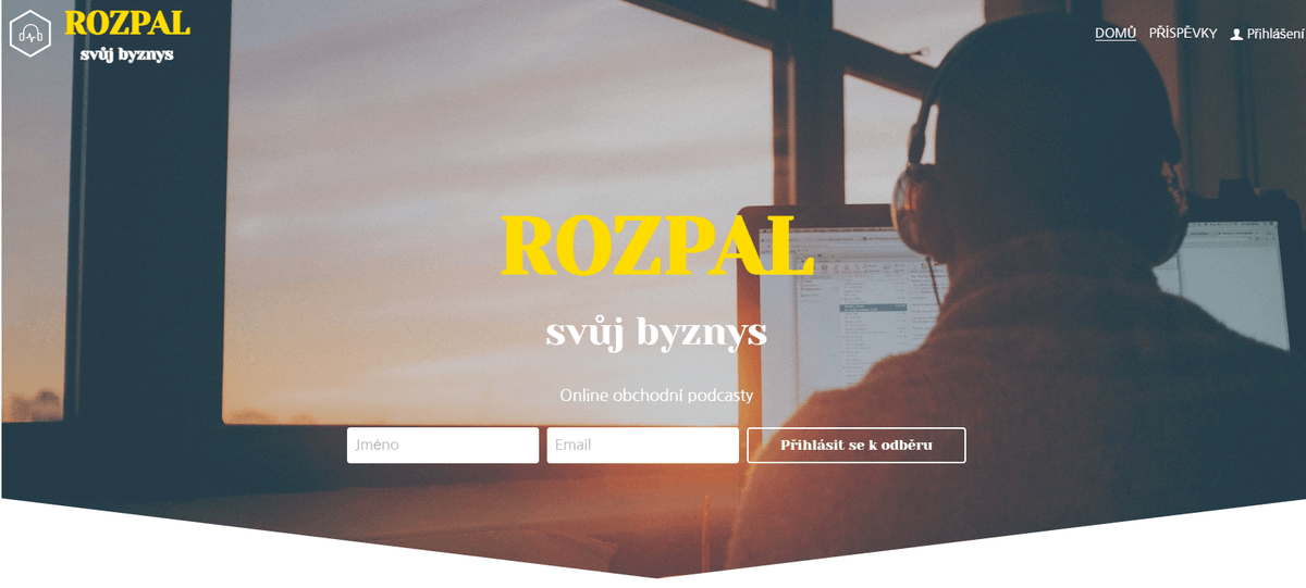 Šablona podcastu Ignite Your Business od Strikingly