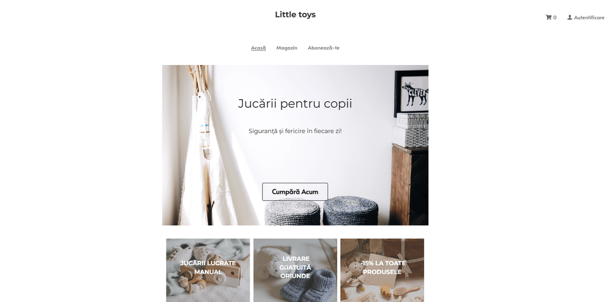 Șablon magazin online Little Toys