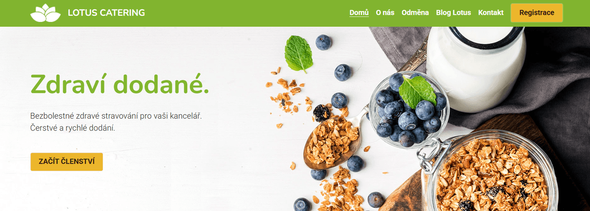 Šablona internetového obchodu Lotus Catering