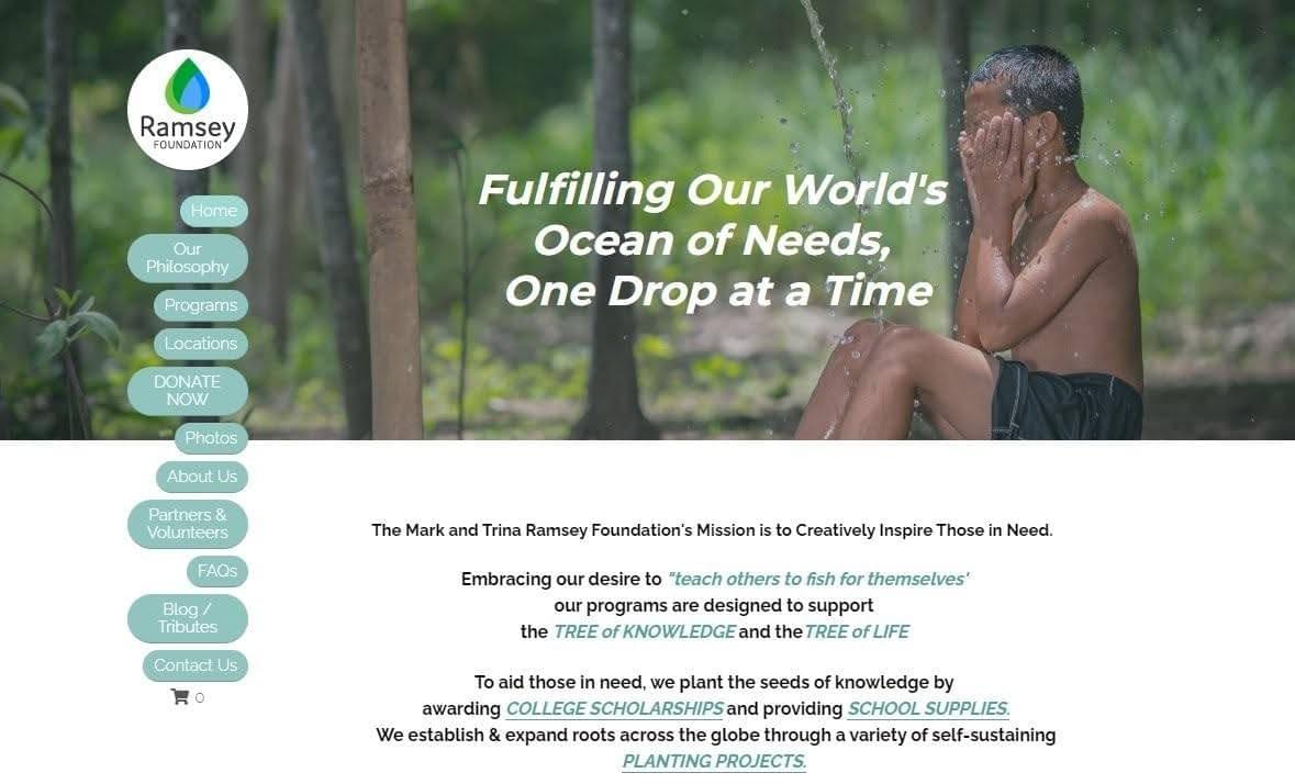 Sitio web sin fines de lucro de la Fundación Ramsey