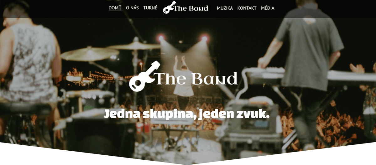 Šablona webových stránek Band Music od Strikingly