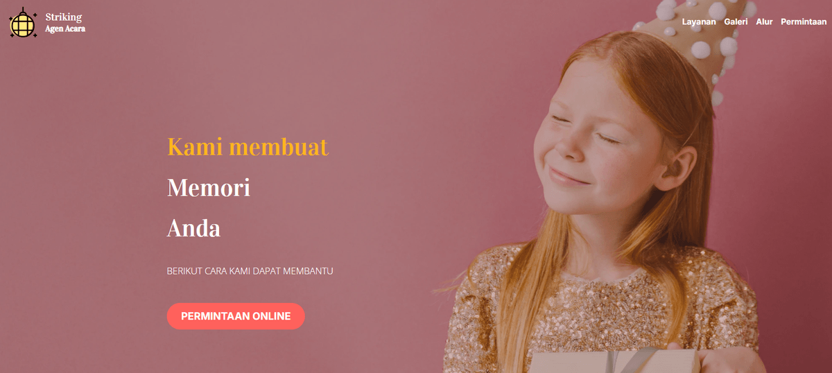 Templat Acara yang Menarik dari Strikingly