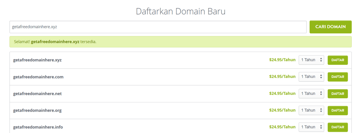 Fitur Pencarian Domain yang Menarik