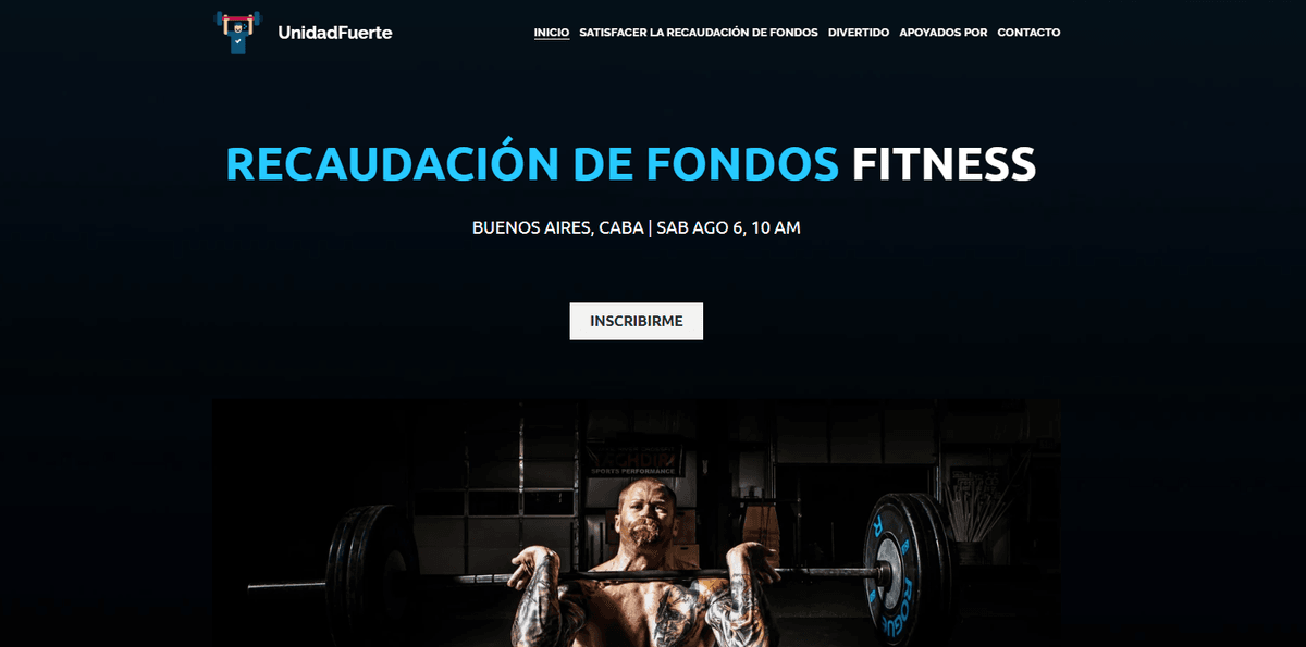 Plantilla de fuerza de Strikingly